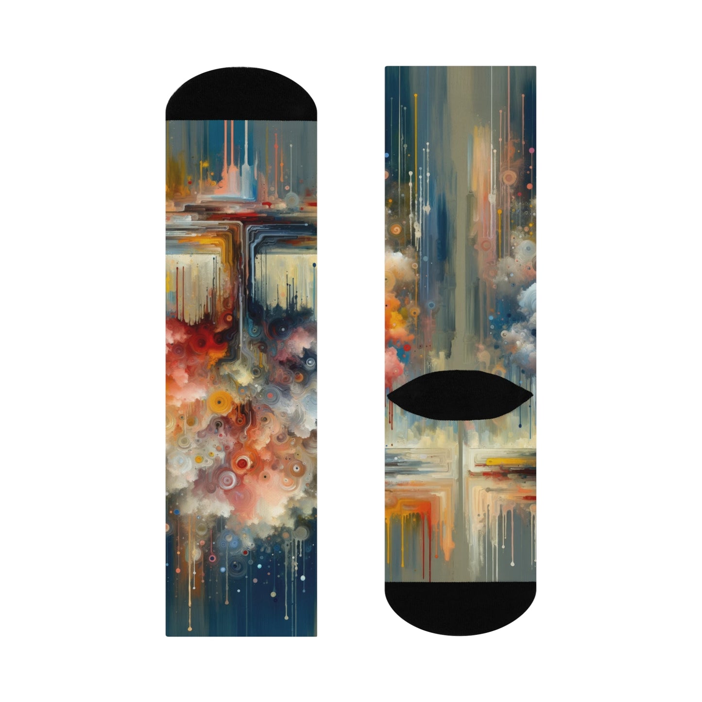 Abstract Beliefs Reflection Cushioned Crew Socks - ATUH.ART