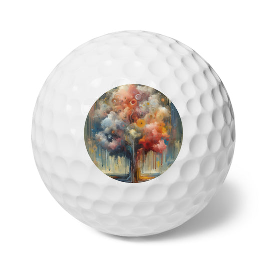 Abstract Beliefs Reflection Golf Balls, 6pcs - ATUH.ART