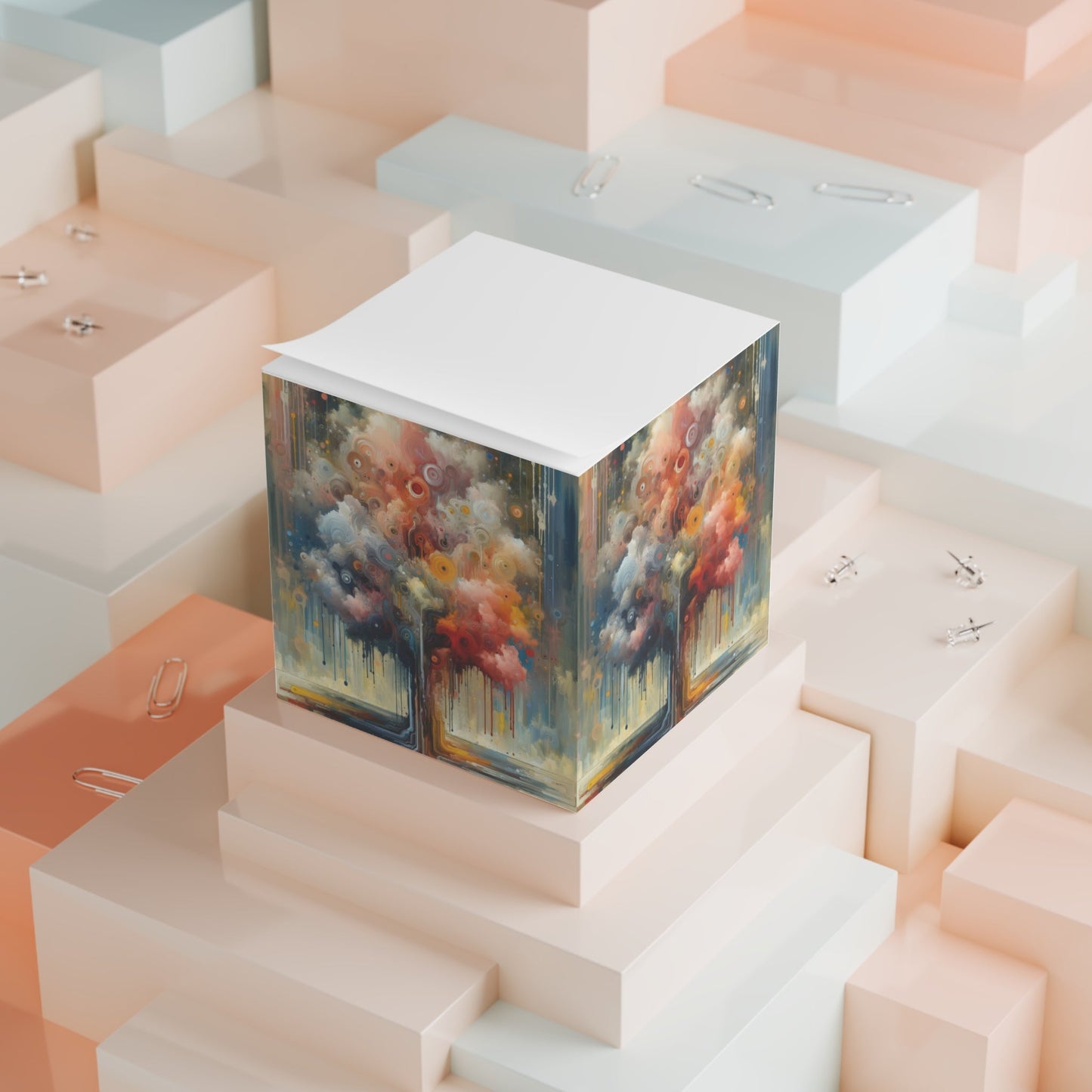 Abstract Beliefs Reflection Note Cube - ATUH.ART