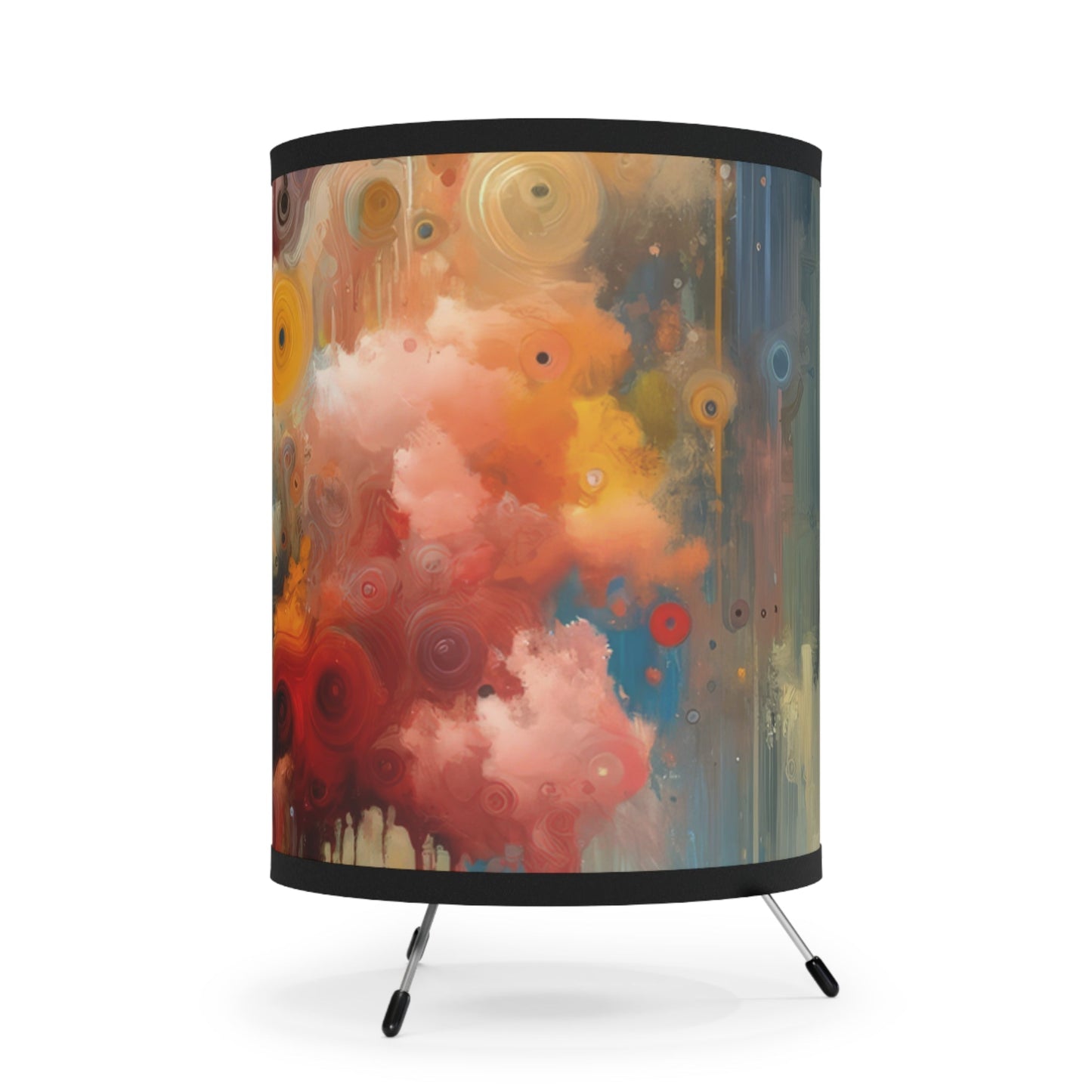 Abstract Beliefs Reflection Tripod Lamp with High-Res Printed Shade, US\CA plug - ATUH.ART