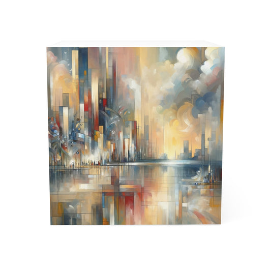 Abstract Buzzing Stillness Note Cube - ATUH.ART