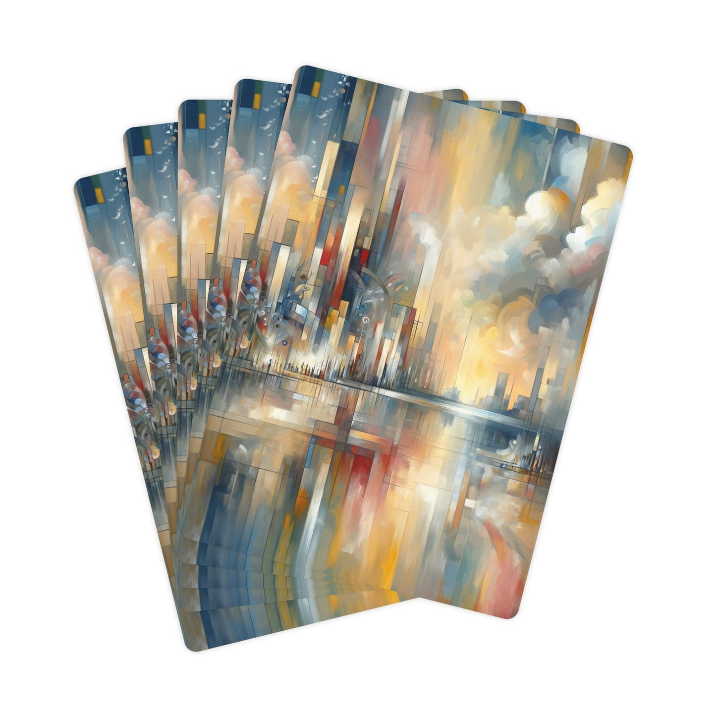Abstract Buzzing Stillness Poker Cards - ATUH.ART