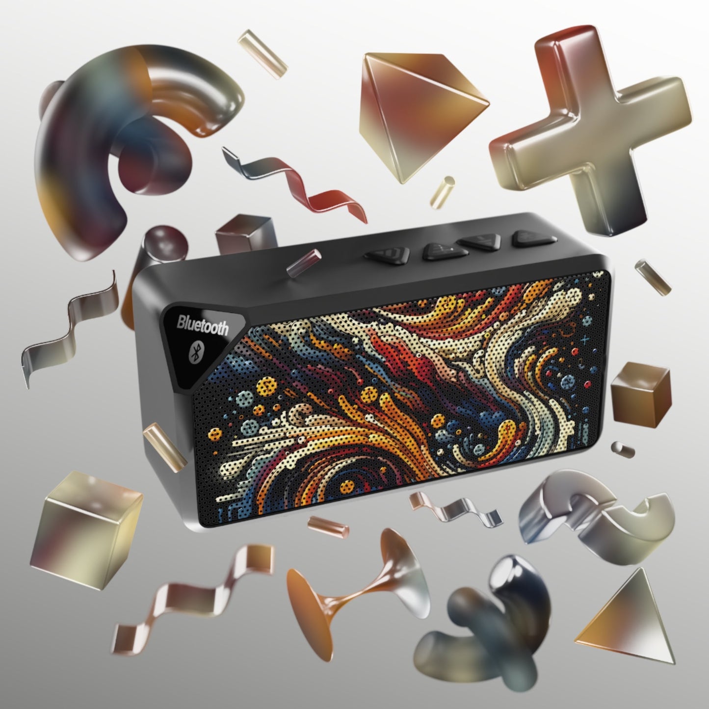 Abstract Financial Flux Jabba Bluetooth Speaker - ATUH.ART