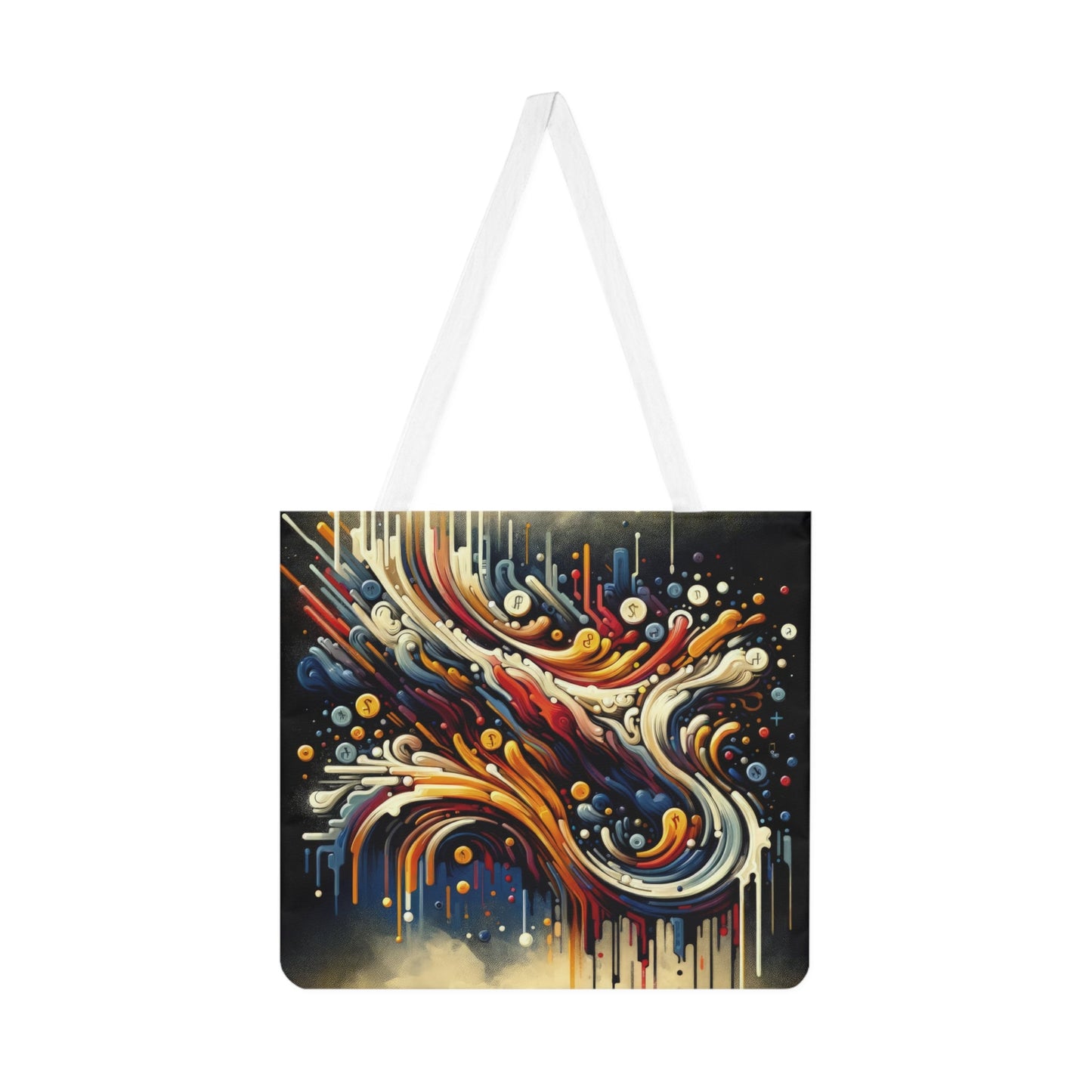 Abstract Financial Flux Shoulder Tote Bag (AOP) - ATUH.ART