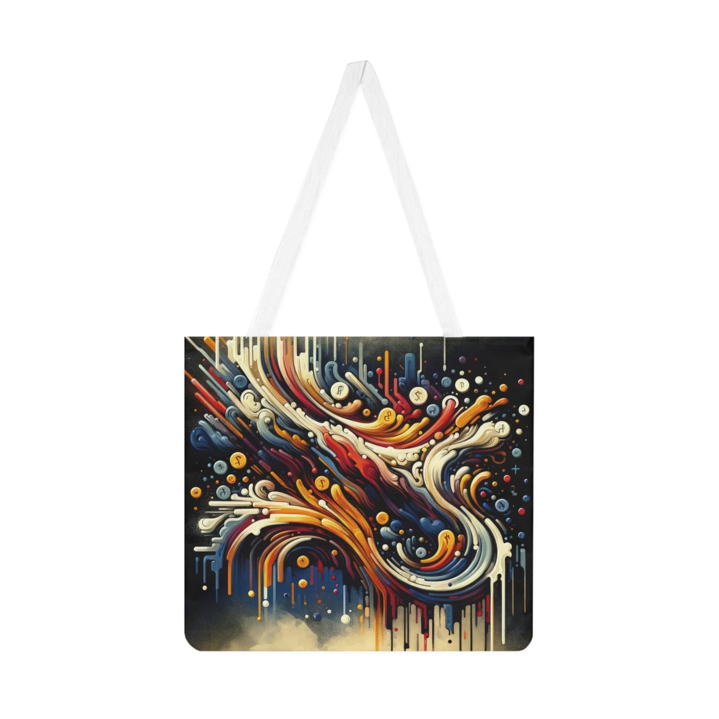 Abstract Financial Flux Shoulder Tote Bag (AOP) - ATUH.ART