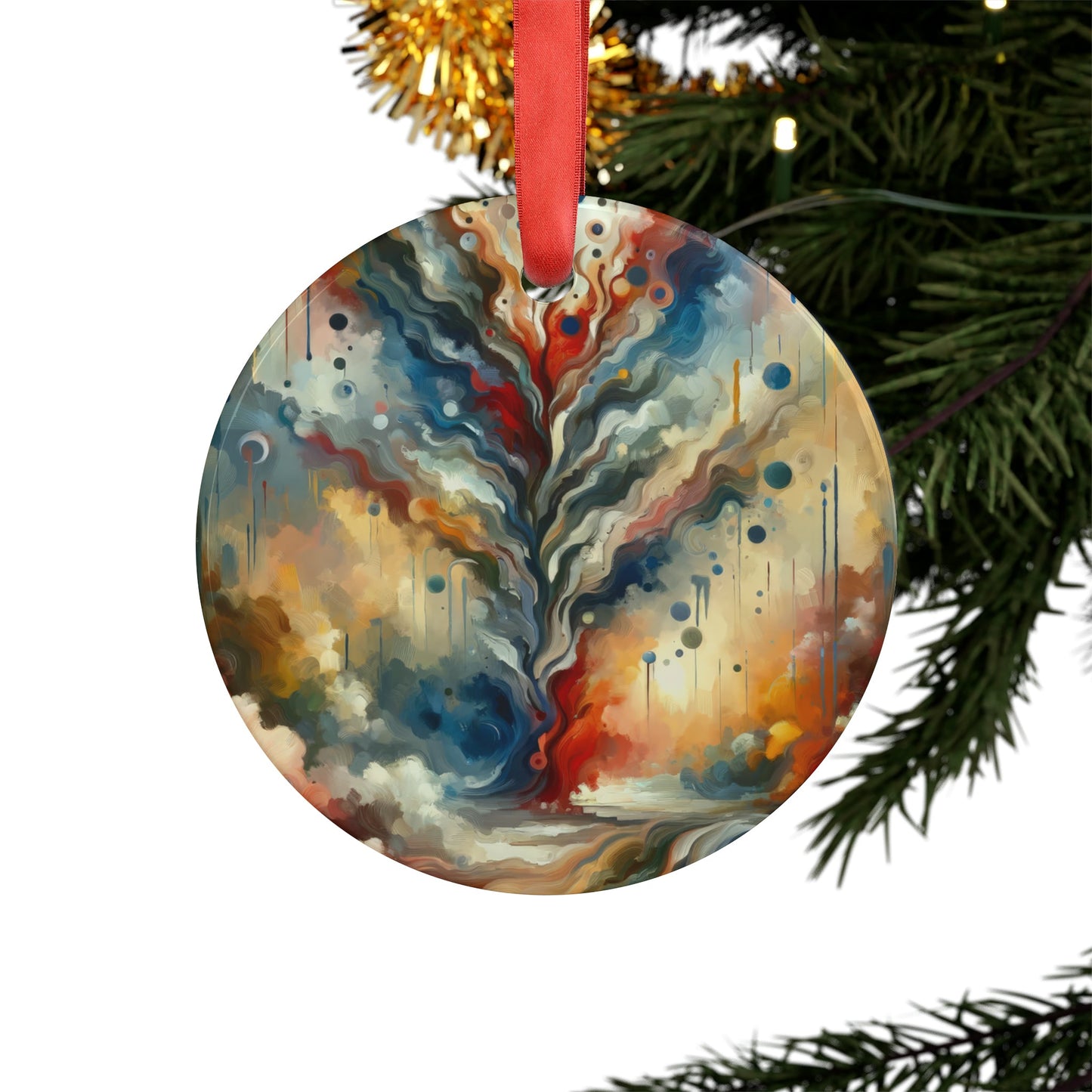 Abstract Forgiveness Offering Acrylic Ornament with Ribbon - ATUH.ART