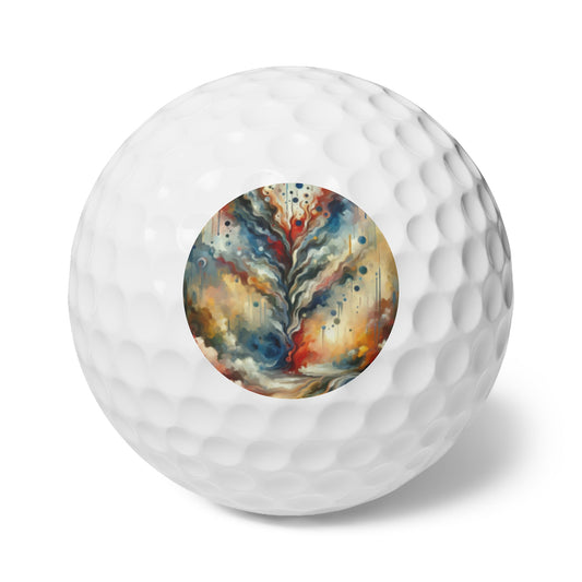 Abstract Forgiveness Offering Golf Balls, 6pcs - ATUH.ART