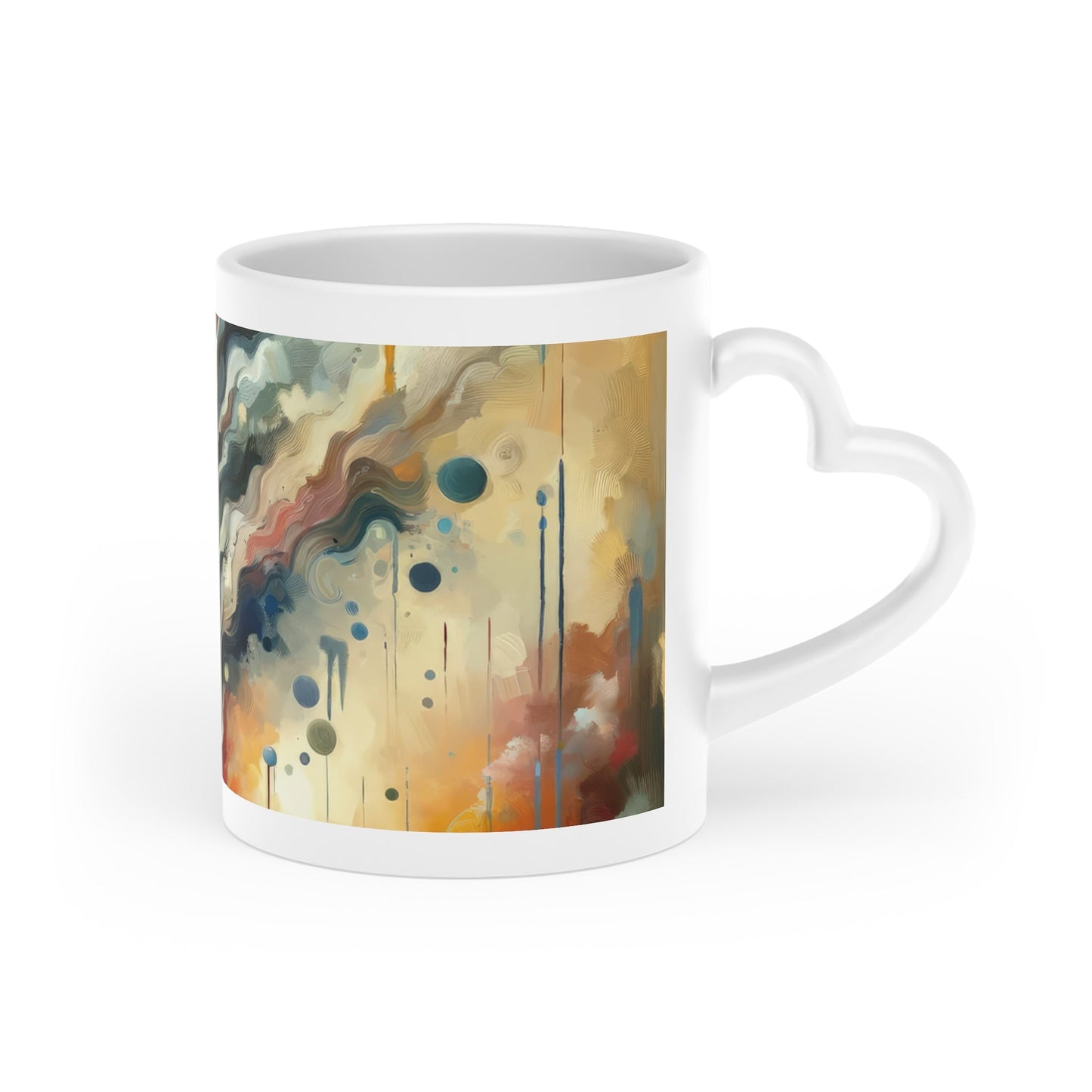 Abstract Forgiveness Offering Heart-Shaped Mug - ATUH.ART