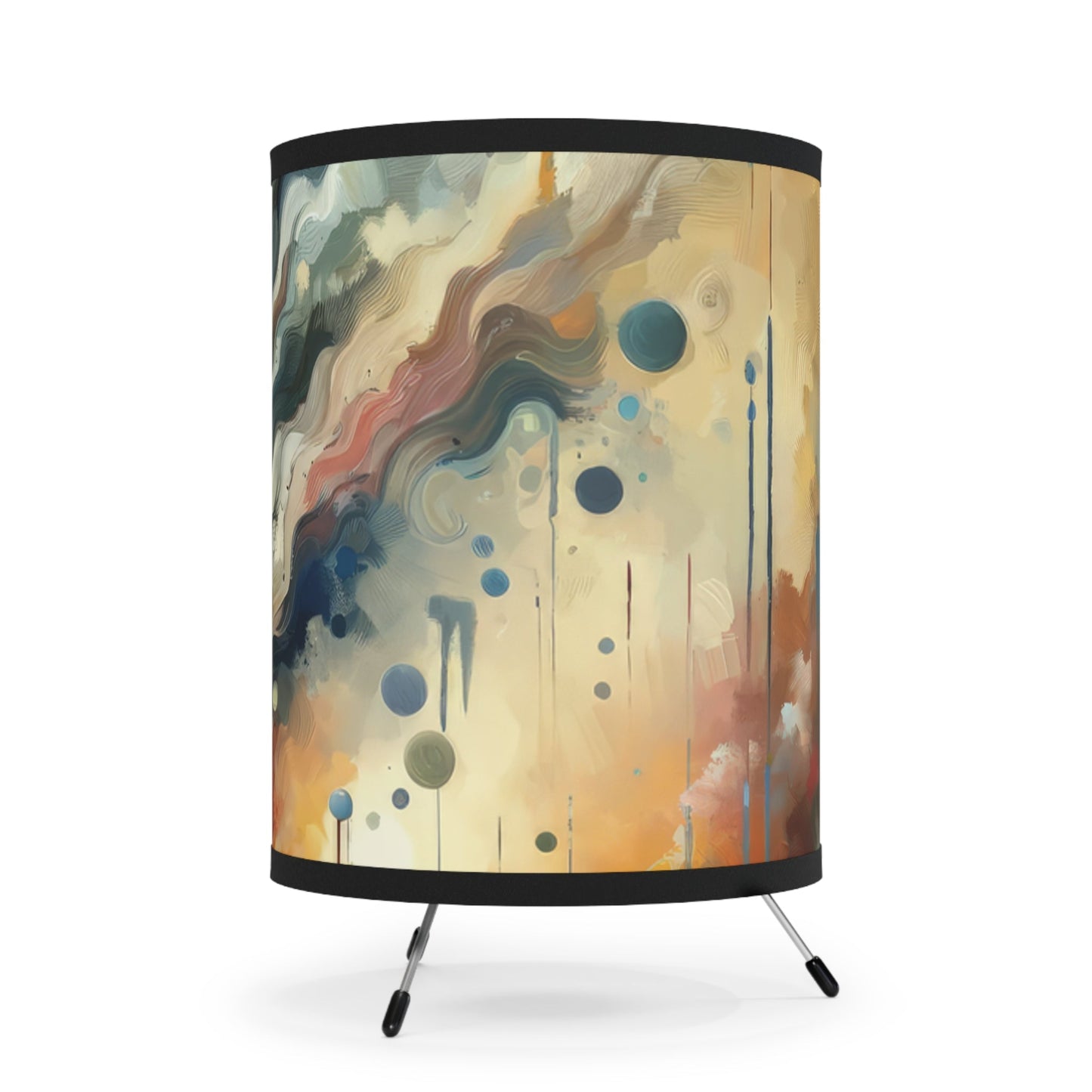 Abstract Forgiveness Offering Tripod Lamp with High-Res Printed Shade, US\CA plug - ATUH.ART