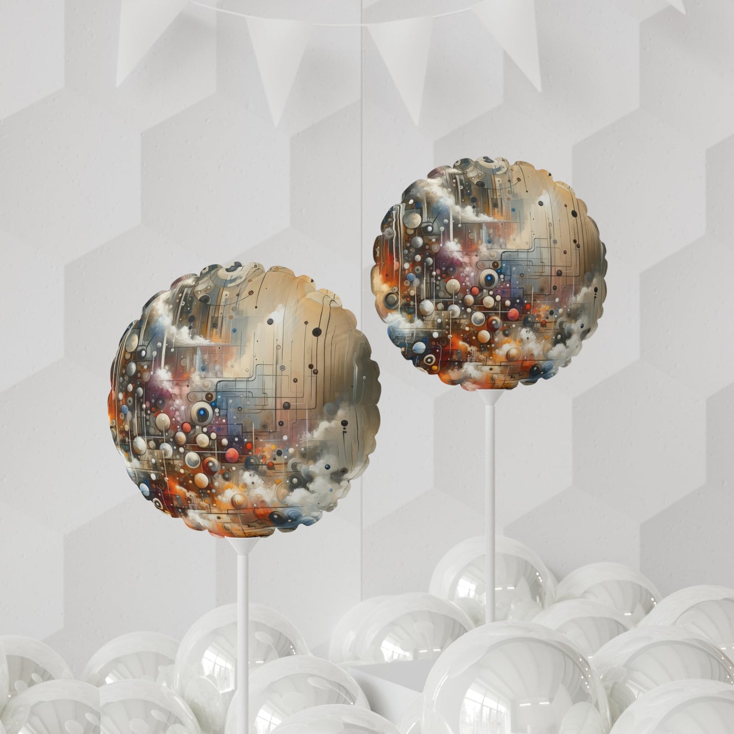 Abstract Mechanical Harmony Balloon (Round and Heart-shaped), 11" - ATUH.ART