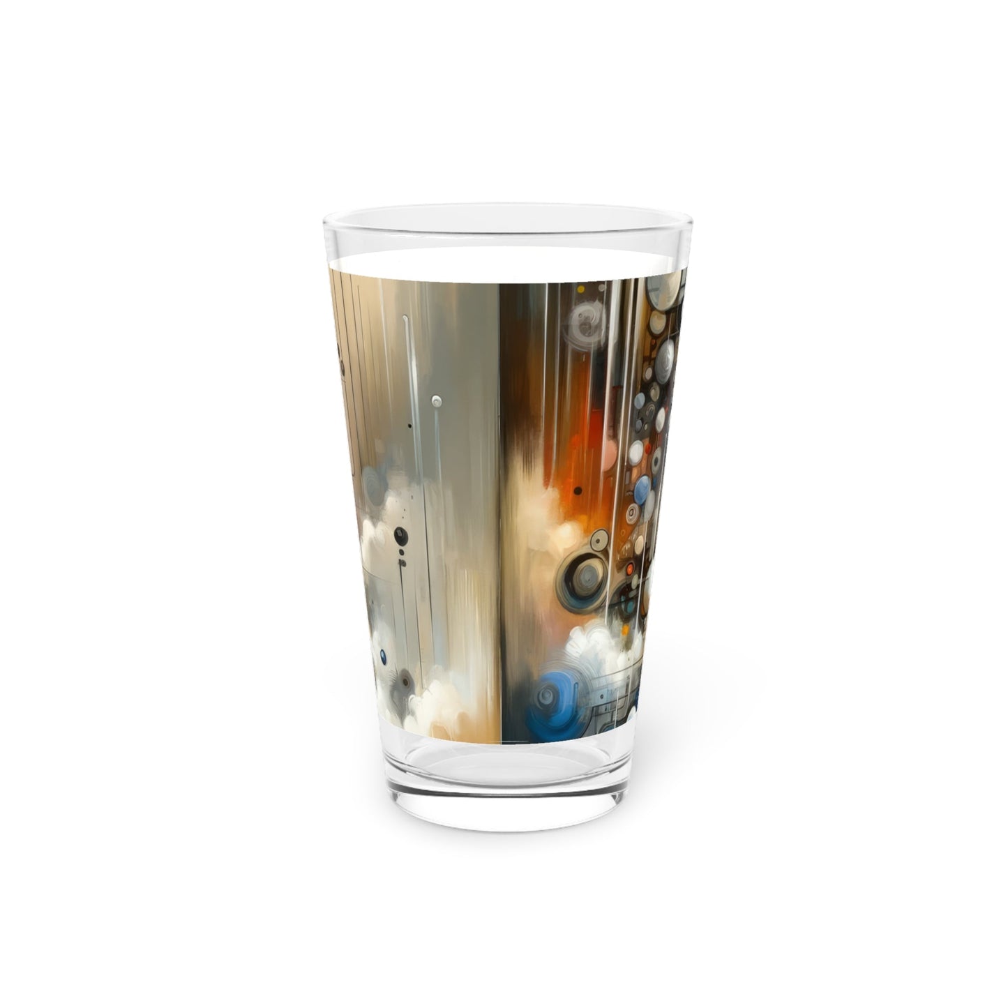 Abstract Mechanical Harmony Pint Glass, 16oz - ATUH.ART