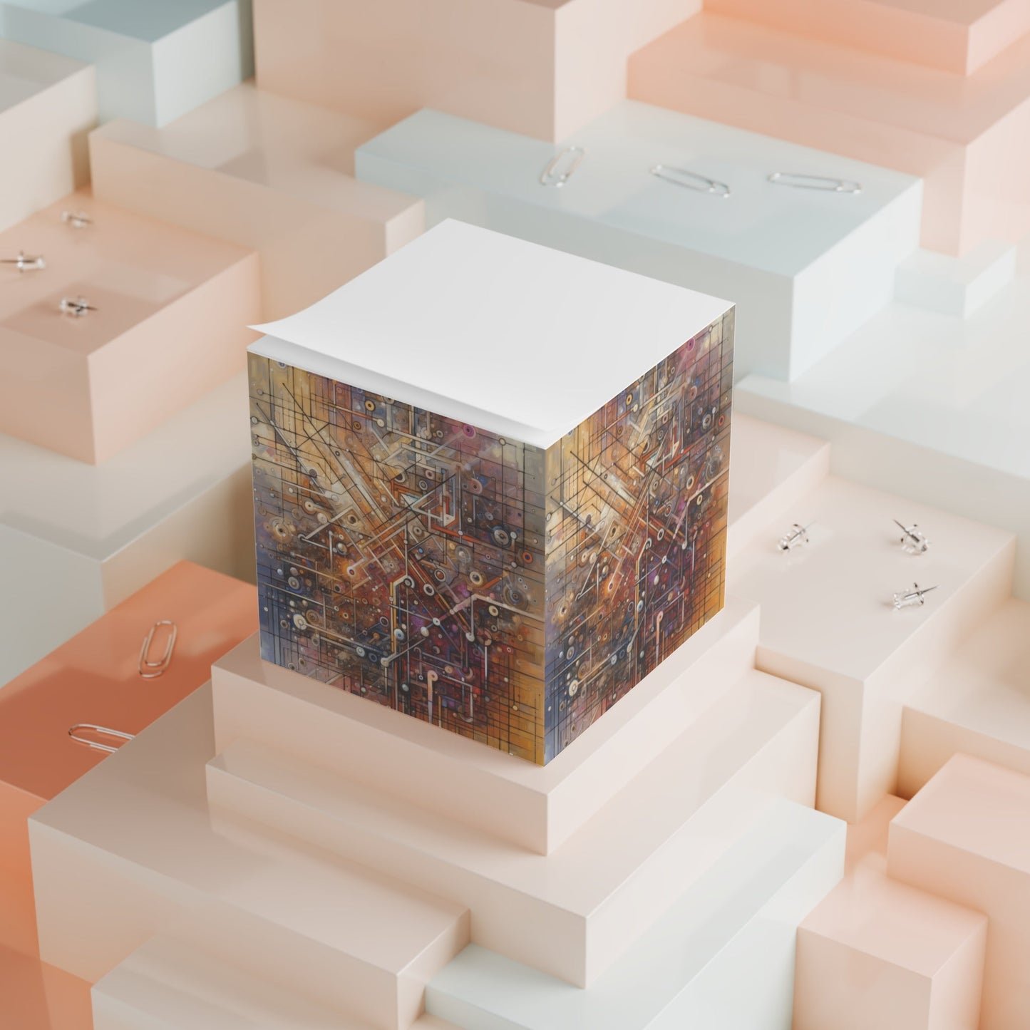Abstract Structural Complexity Note Cube - ATUH.ART