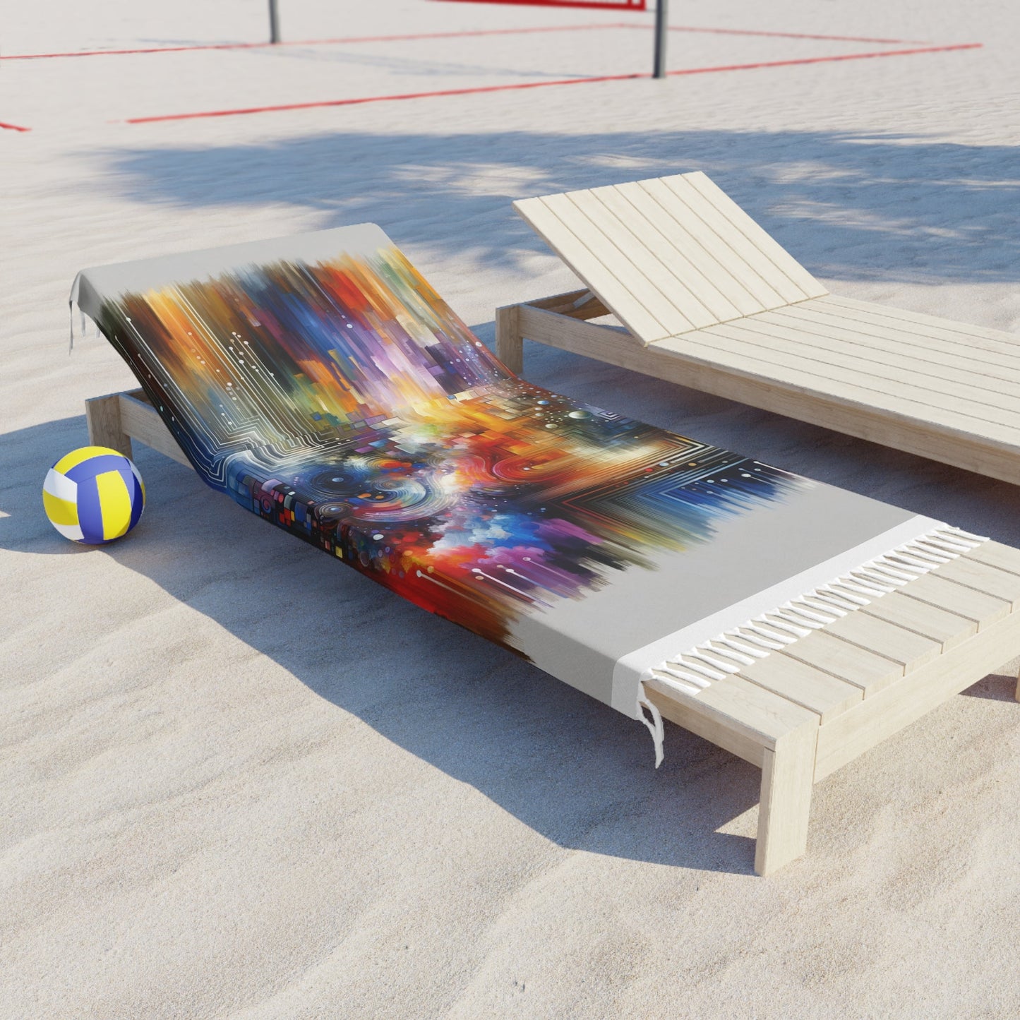 Abstract Technicolor Synthesis Boho Beach Cloth - ATUH.ART