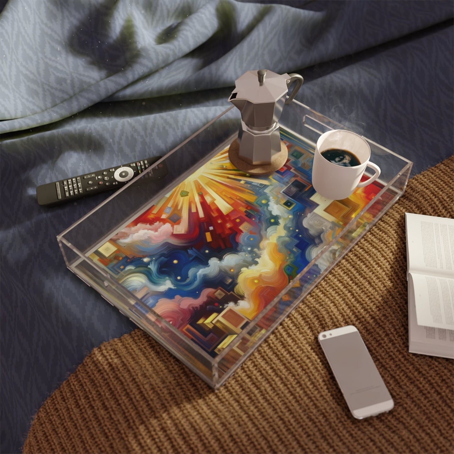 Abundant Resources Burst Acrylic Serving Tray - ATUH.ART