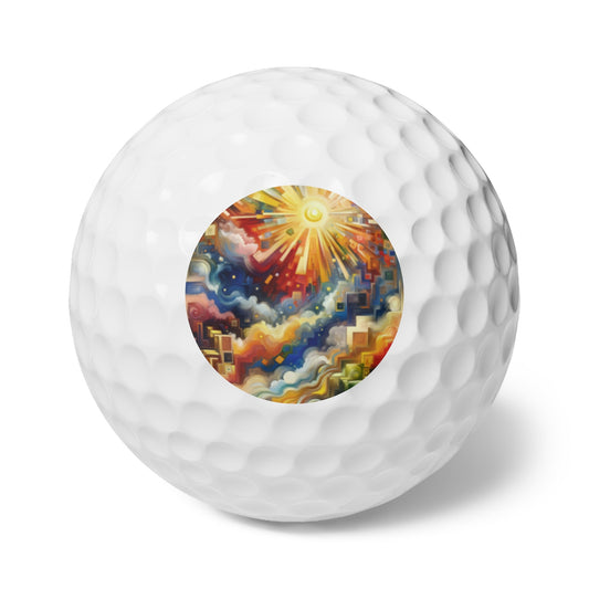 Abundant Resources Burst Golf Balls, 6pcs - ATUH.ART
