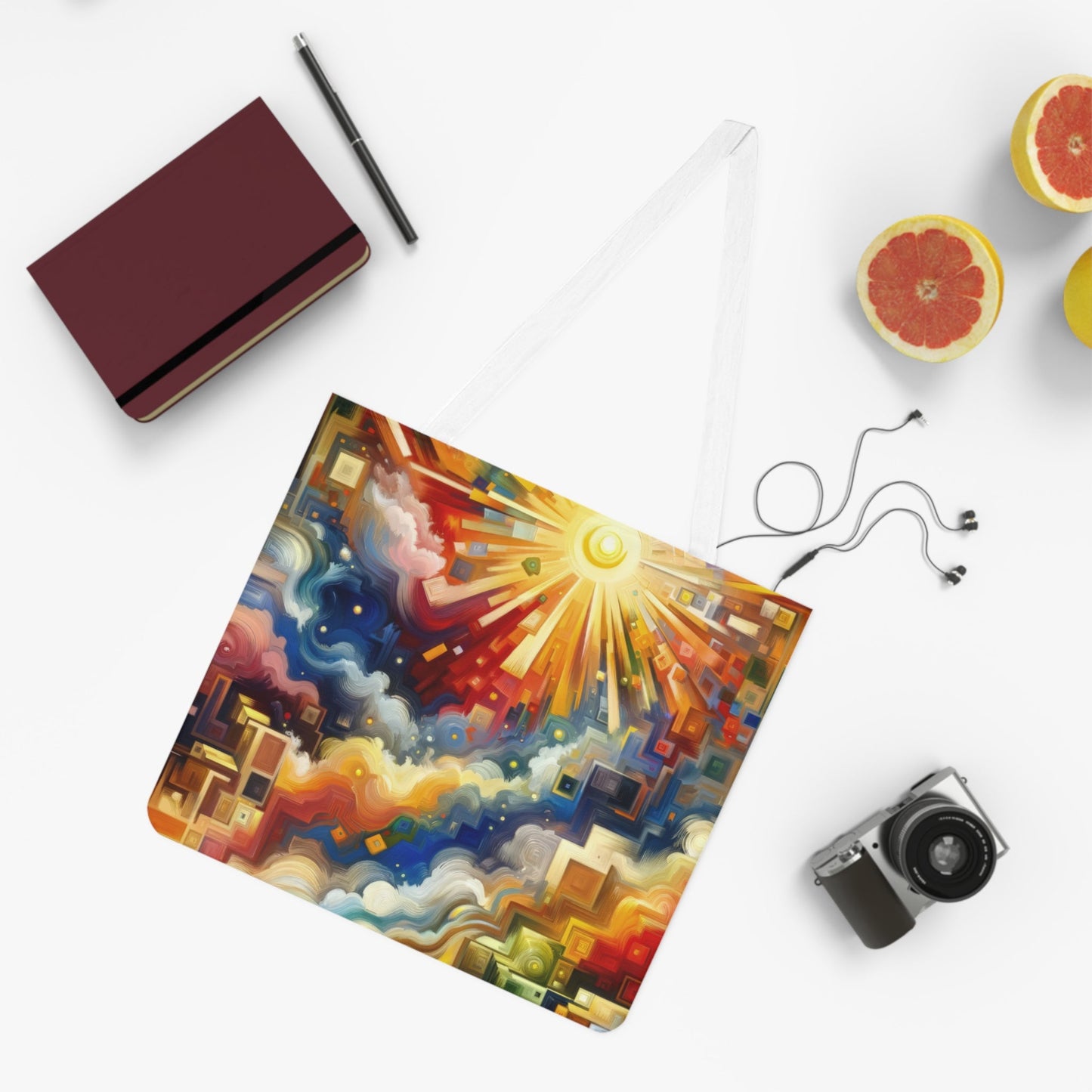 Abundant Resources Burst Shoulder Tote Bag (AOP) - ATUH.ART