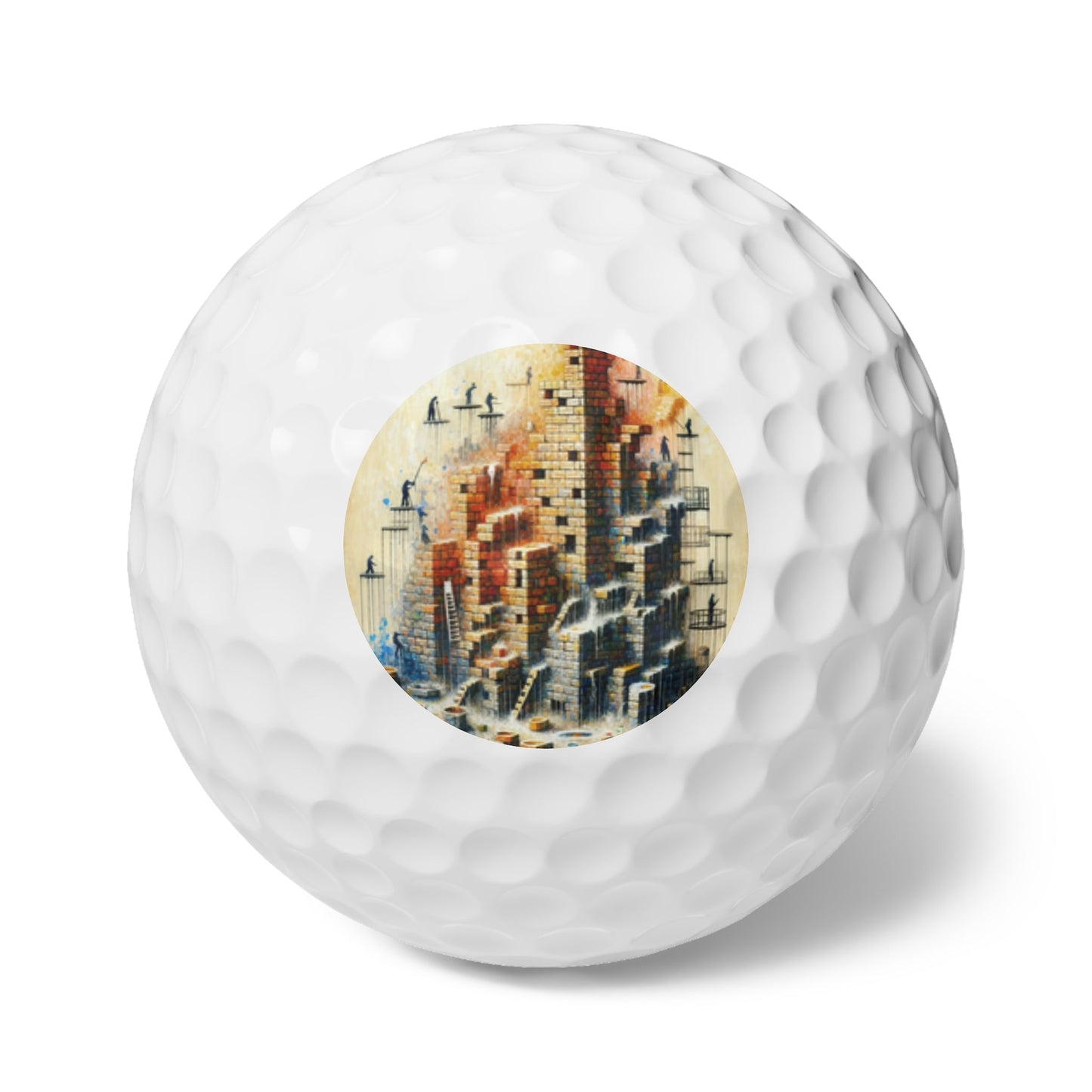 Actions Constructing Society Golf Balls, 6pcs - ATUH.ART