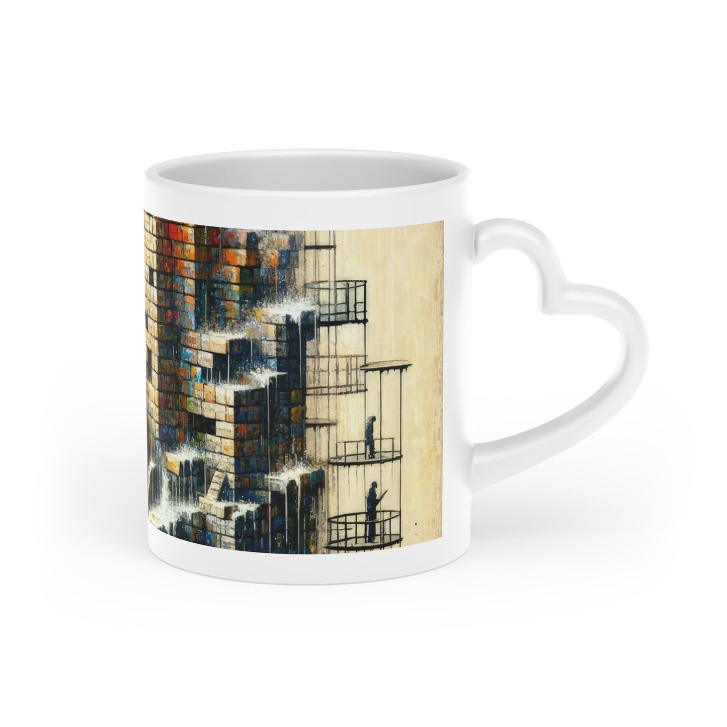 Actions Constructing Society Heart-Shaped Mug - ATUH.ART