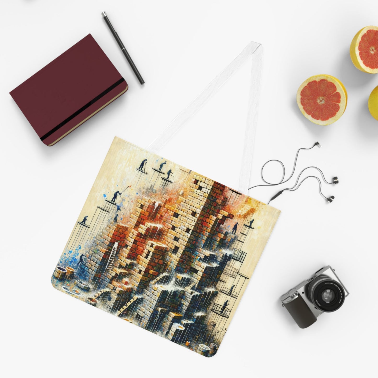 Actions Constructing Society Shoulder Tote Bag (AOP) - ATUH.ART