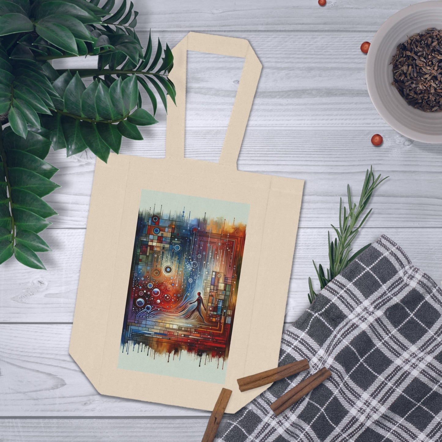 Advocate Ethos Connectivity Double Wine Tote Bag - ATUH.ART