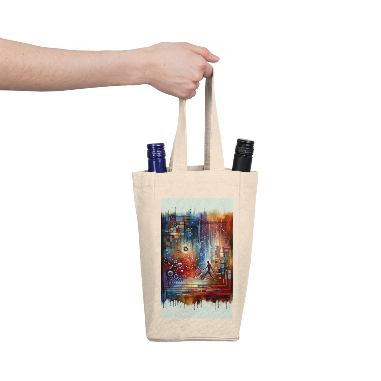 Advocate Ethos Connectivity Double Wine Tote Bag - ATUH.ART