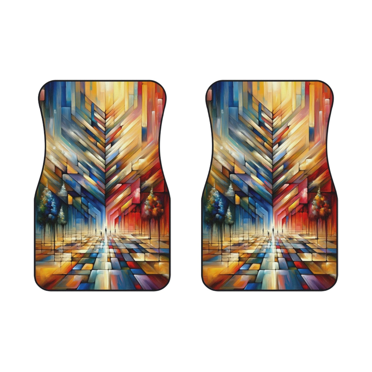 Anchored Tenets Abstraction Car Mats (2x Front) - ATUH.ART