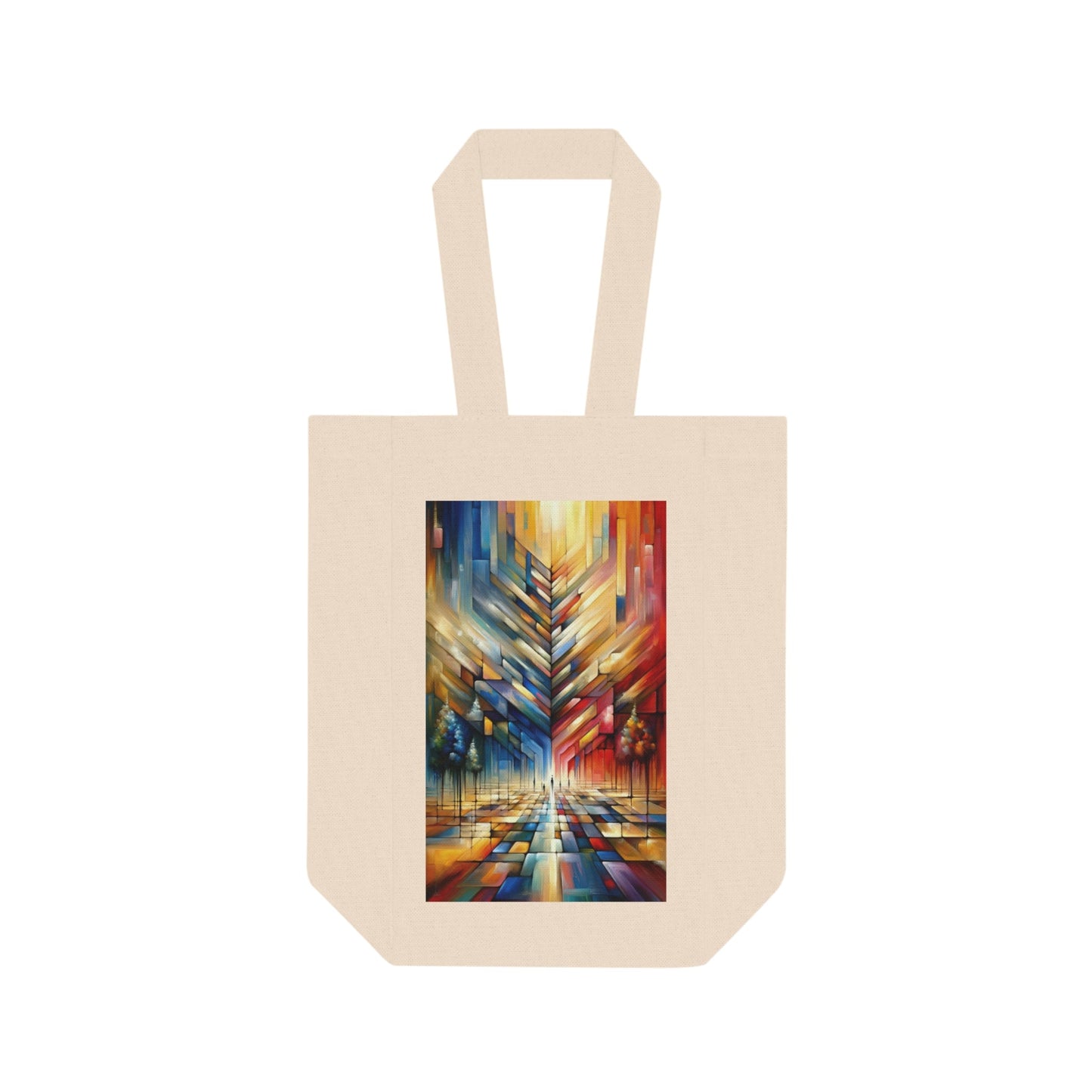 Anchored Tenets Abstraction Double Wine Tote Bag - ATUH.ART