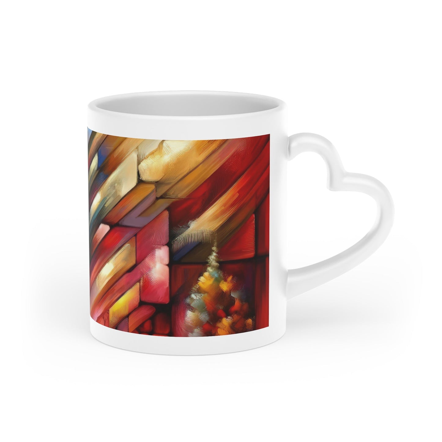 Anchored Tenets Abstraction Heart-Shaped Mug - ATUH.ART