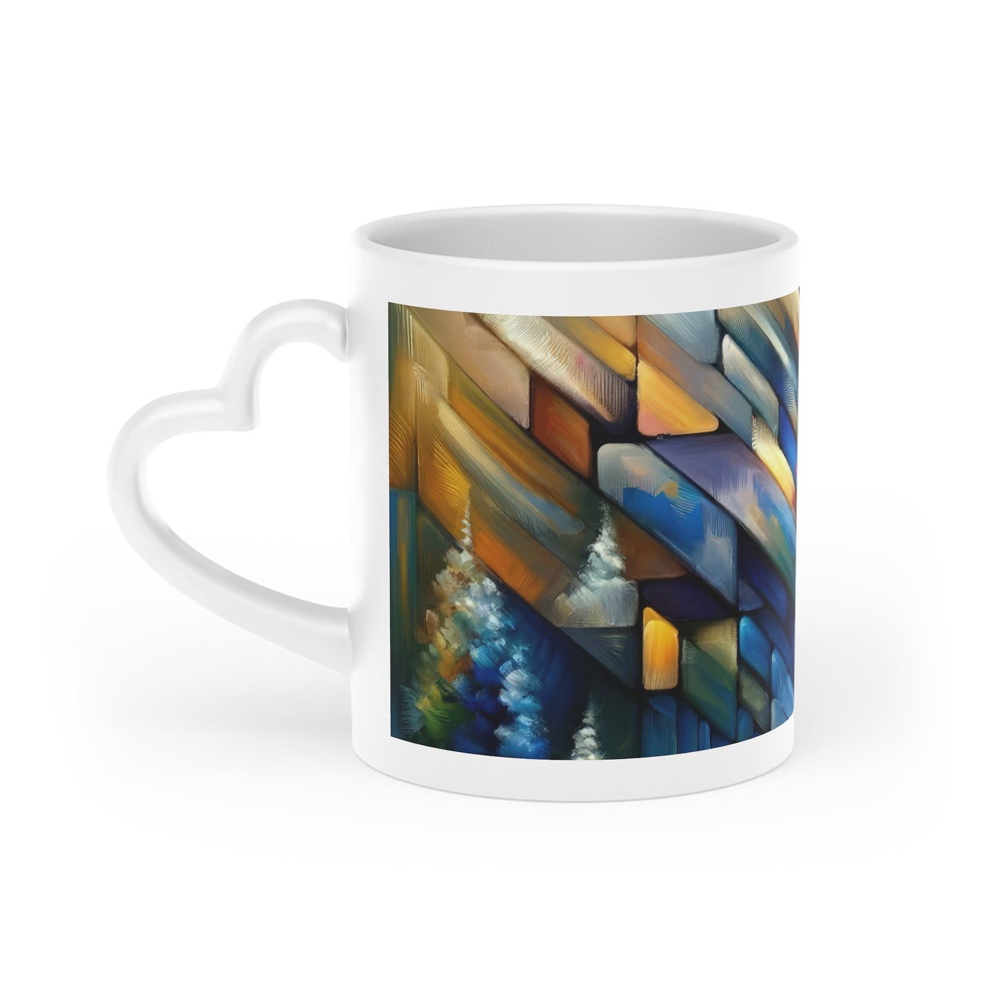 Anchored Tenets Abstraction Heart-Shaped Mug - ATUH.ART