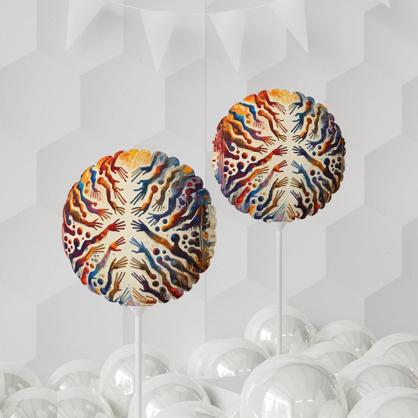 Architects Wisdom Tachism Balloon (Round and Heart-shaped), 11" - ATUH.ART