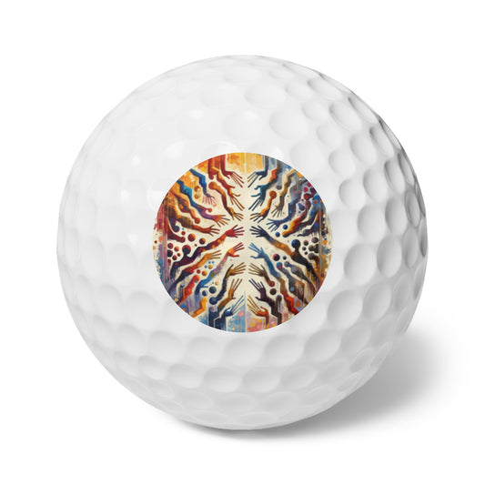 Architects Wisdom Tachism Golf Balls, 6pcs - ATUH.ART