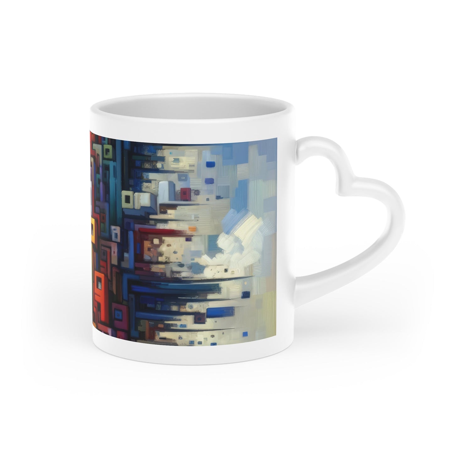 Architectural Endeavor Tapestry Heart-Shaped Mug - ATUH.ART