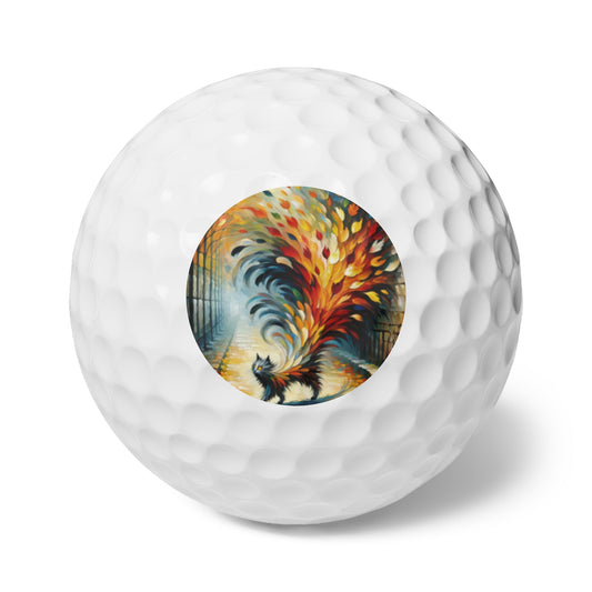 Autumn Whirlwind Escape Golf Balls, 6pcs - ATUH.ART