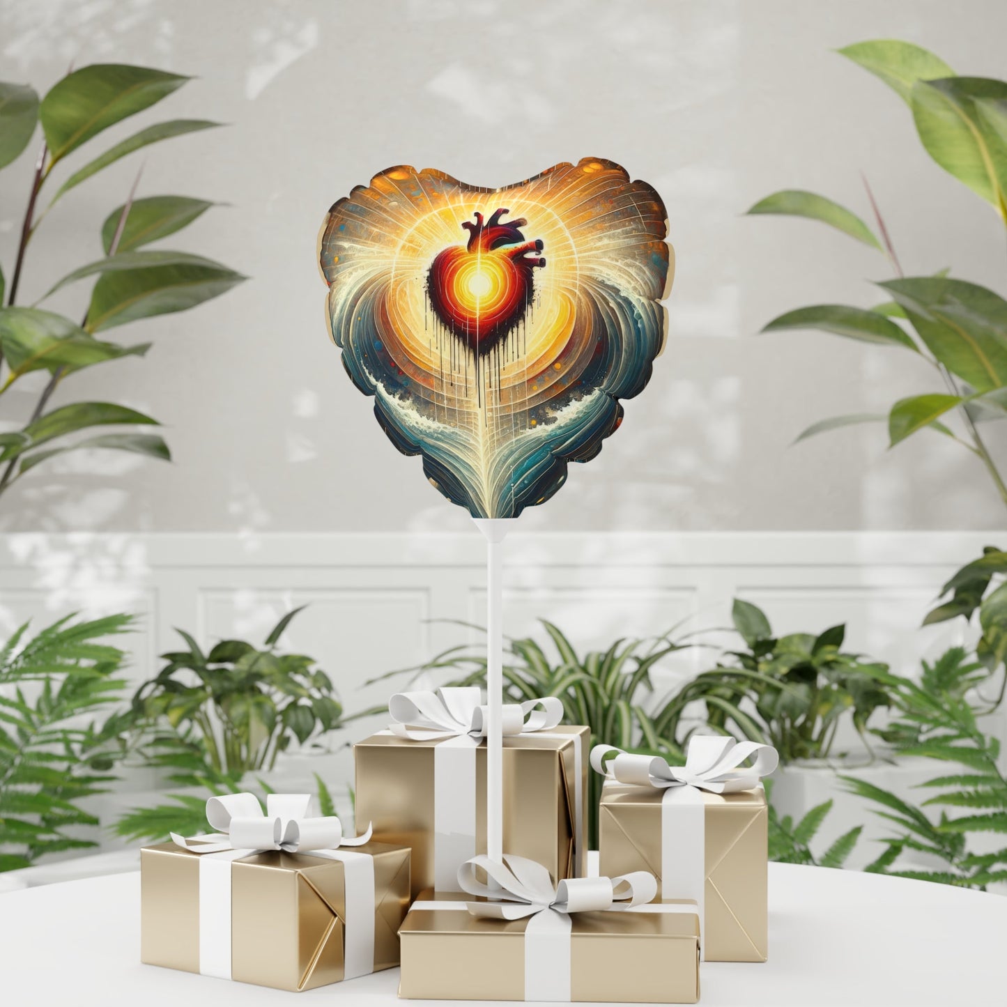 Awakened Heart Waves Balloon (Round and Heart-shaped), 11" - ATUH.ART