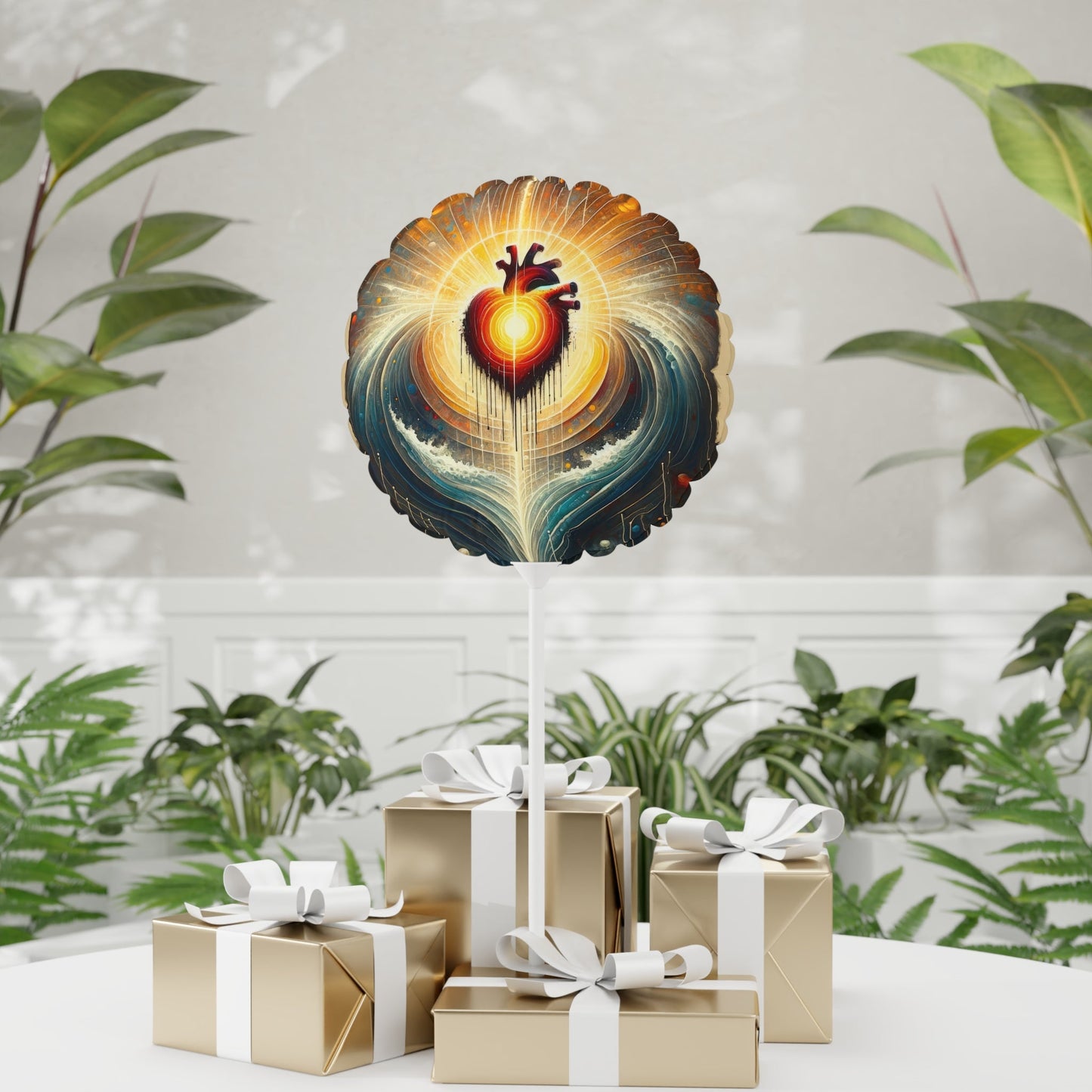 Awakened Heart Waves Balloon (Round and Heart-shaped), 11" - ATUH.ART