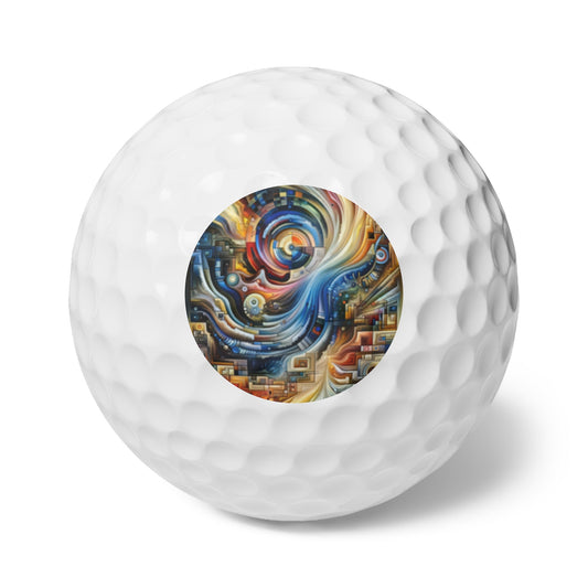 Awakening Spiral Empowerment Golf Balls, 6pcs - ATUH.ART