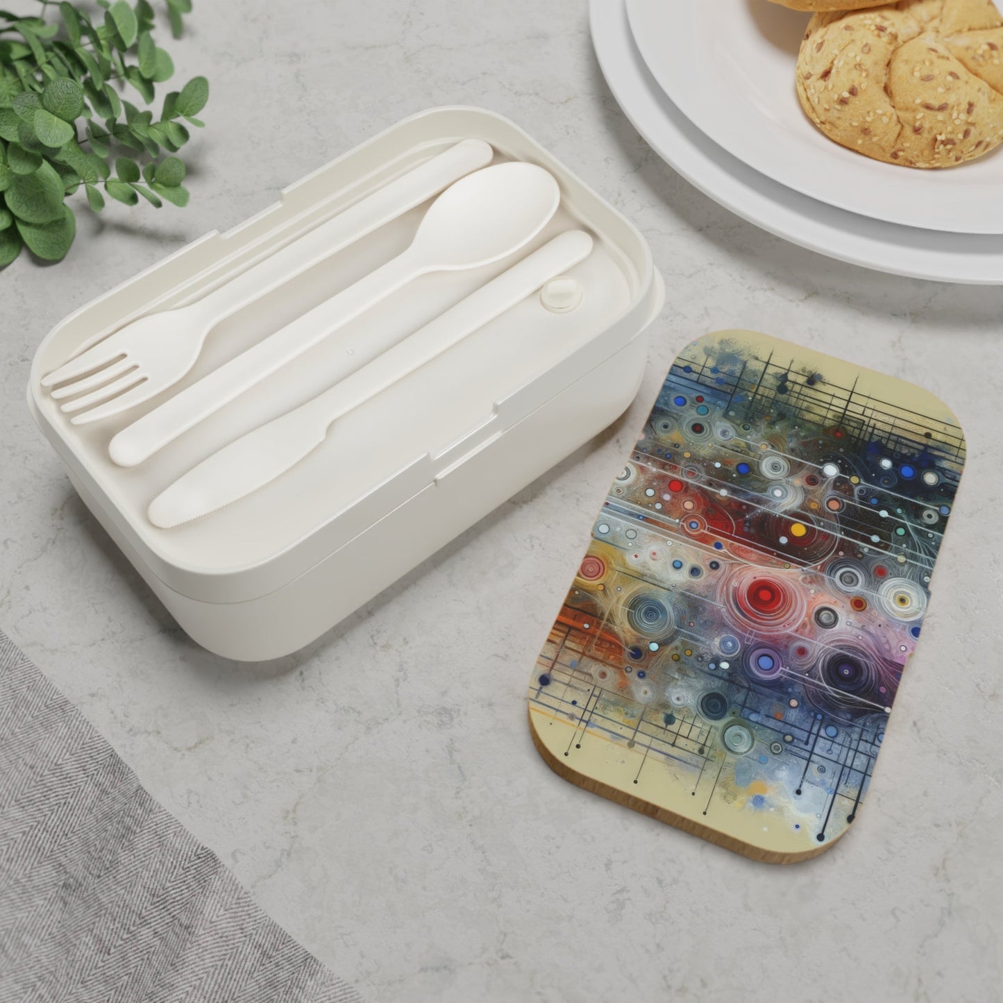 Awakenings Interconnectedness Tachism Bento Lunch Box - ATUH.ART