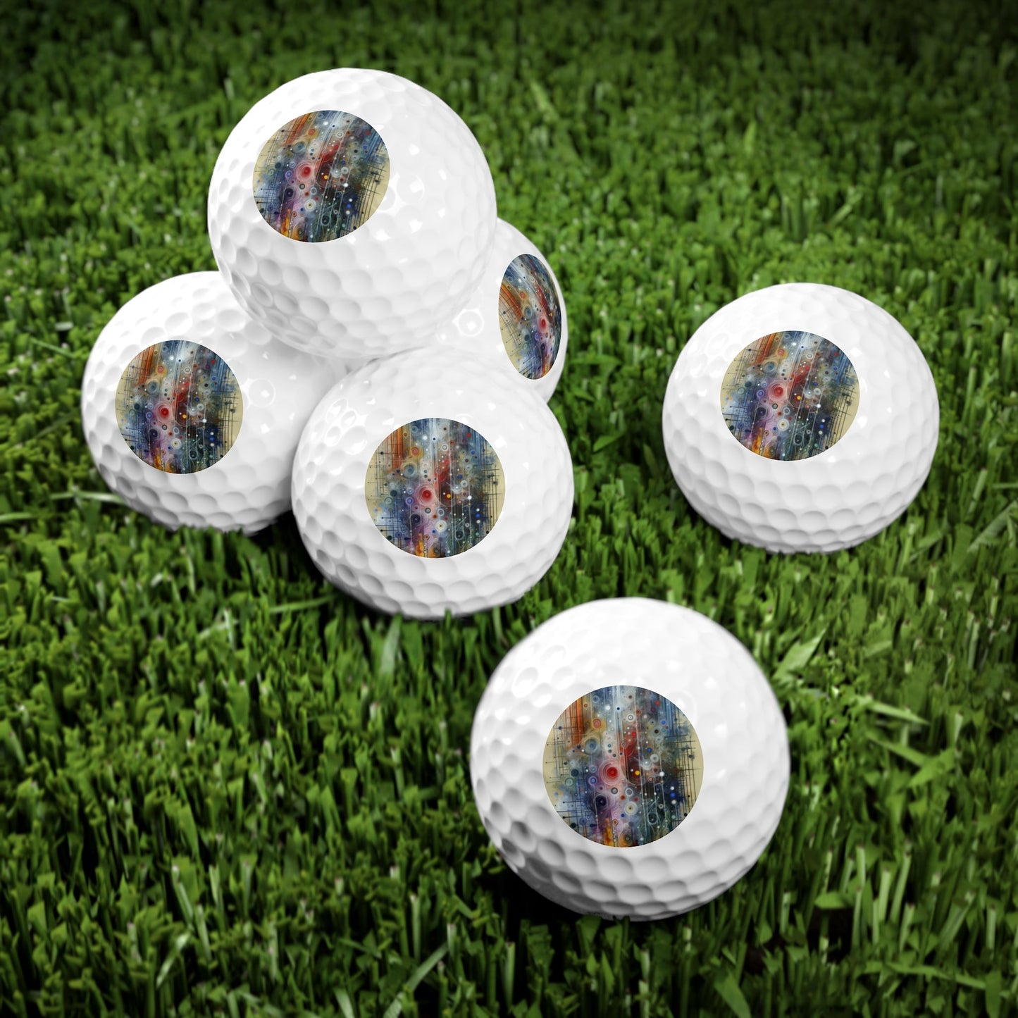 Awakenings Interconnectedness Tachism Golf Balls, 6pcs - ATUH.ART