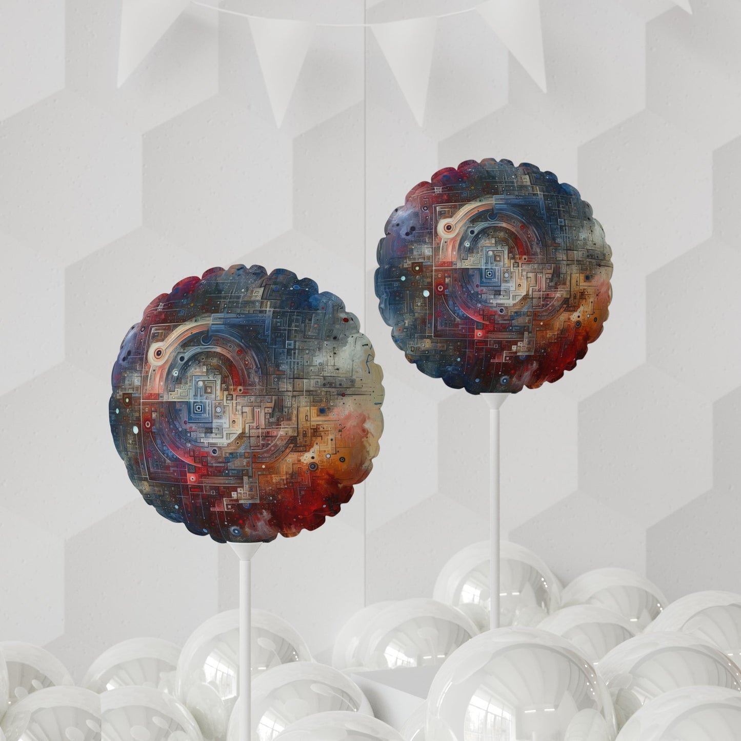 Awareness Algorithm Tachism Balloon (Round and Heart-shaped), 11" - ATUH.ART