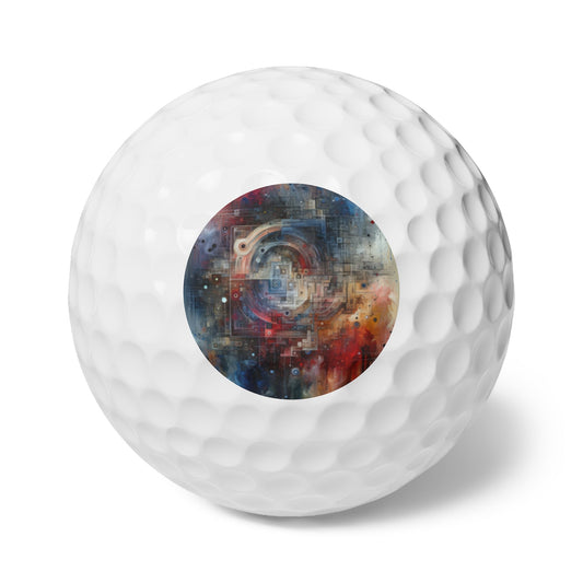 Awareness Algorithm Tachism Golf Balls, 6pcs - ATUH.ART