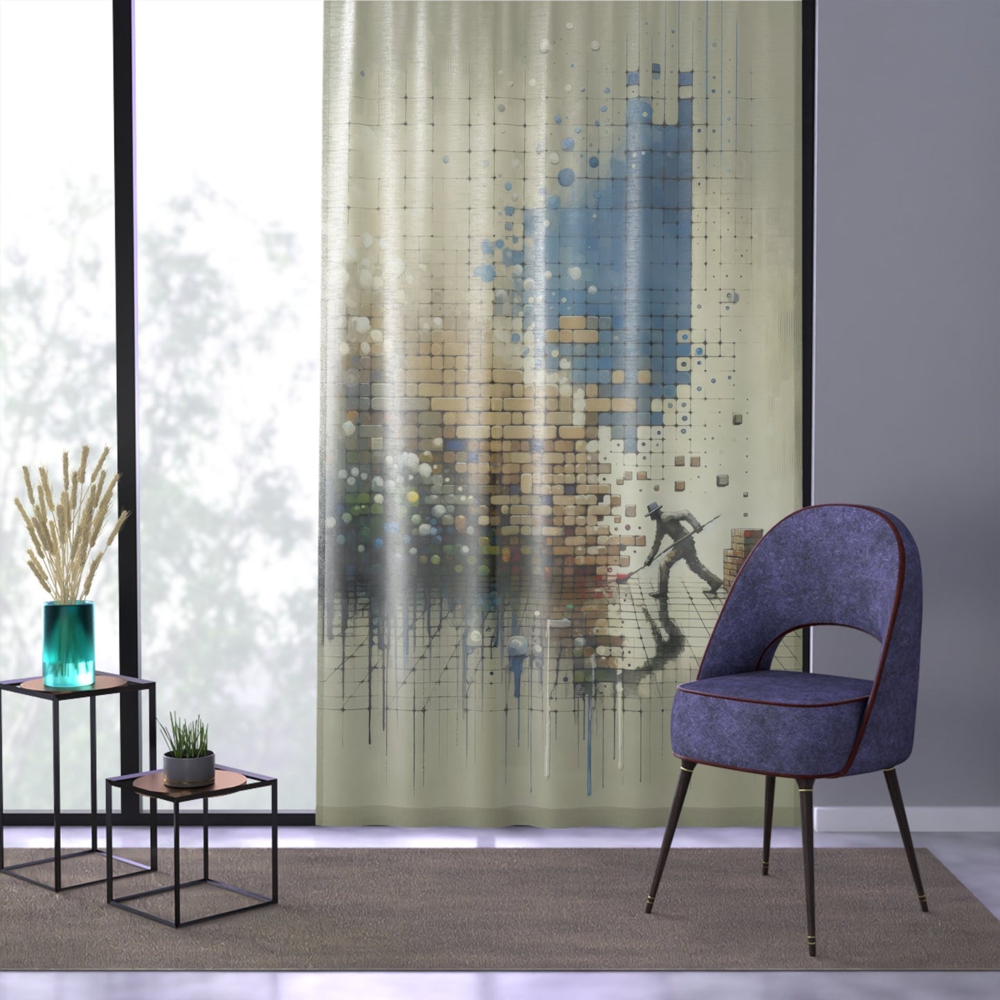Change Tachism Everyday Window Curtain - ATUH.ART