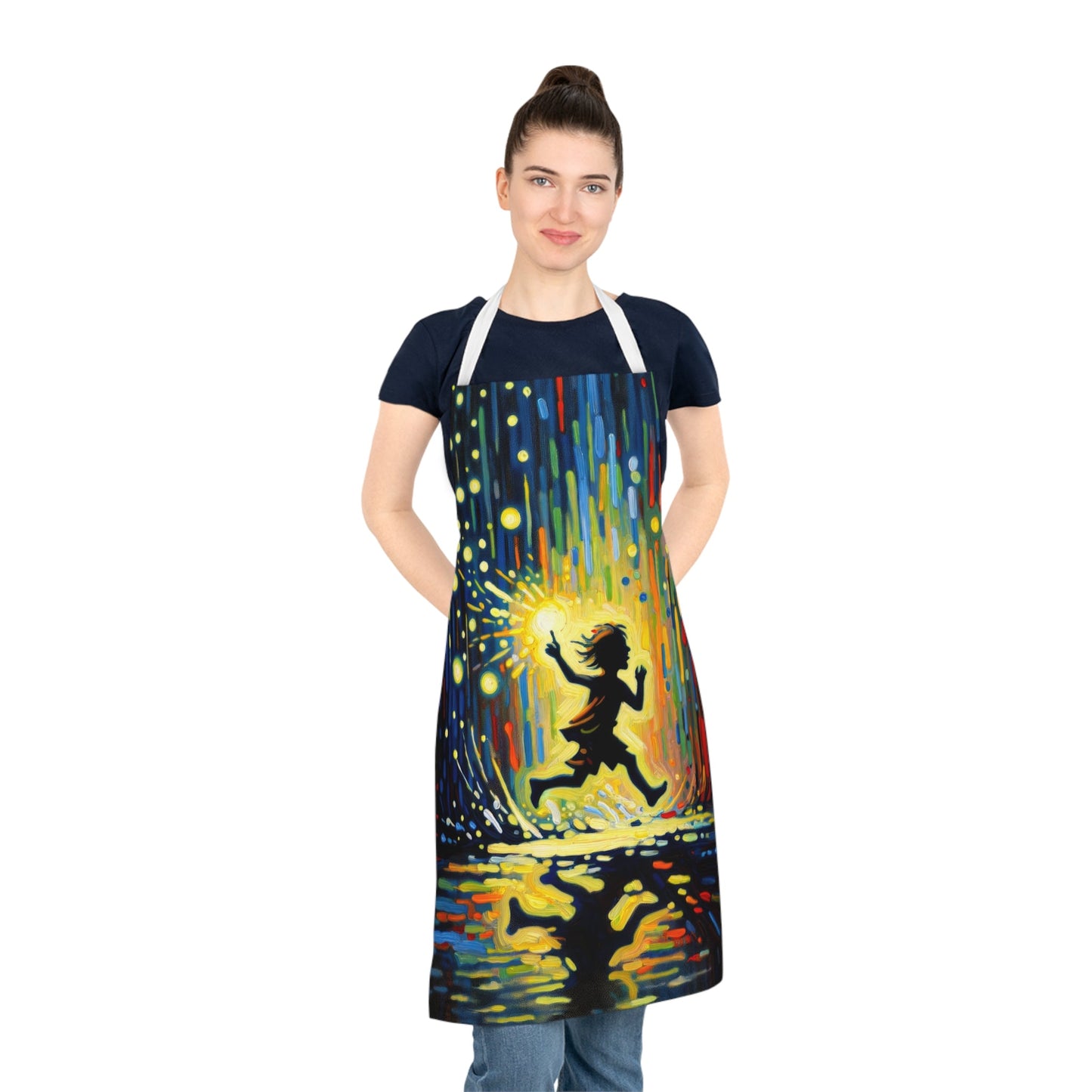 Child Firefly Chase Adult Apron (AOP) - ATUH.ART