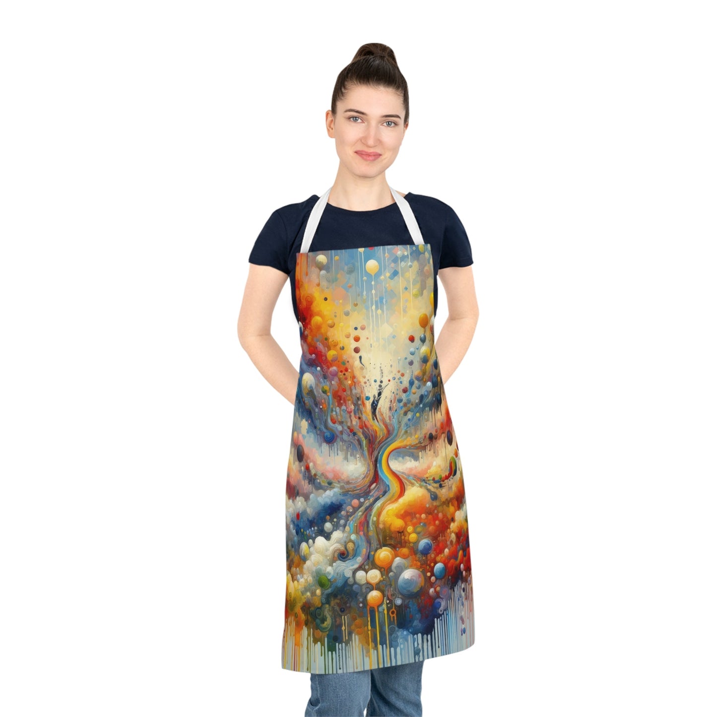 Choices Tachism Canvas Adult Apron (AOP) - ATUH.ART