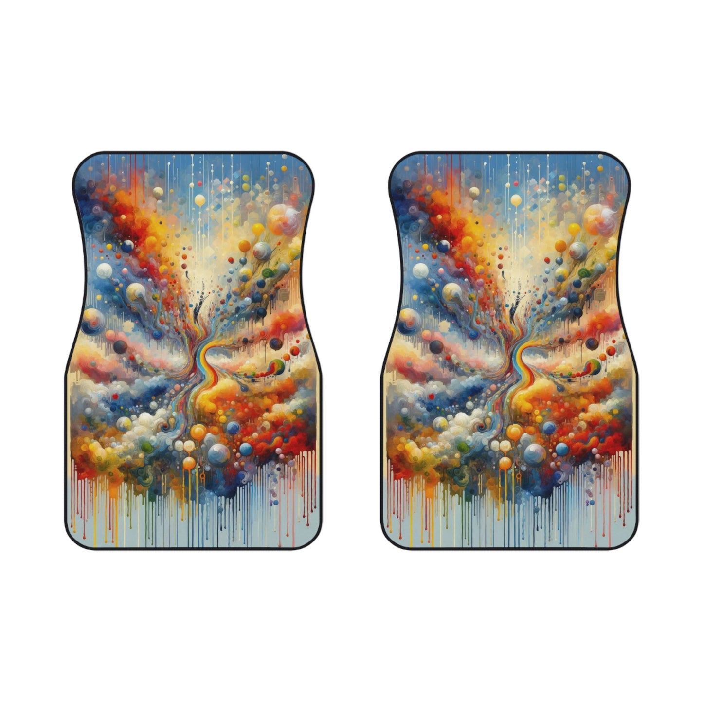 Choices Tachism Canvas Car Mats (2x Front) - ATUH.ART