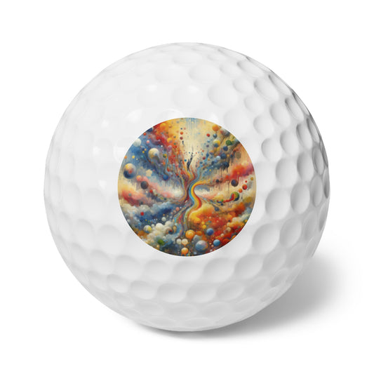 Choices Tachism Canvas Golf Balls, 6pcs - ATUH.ART