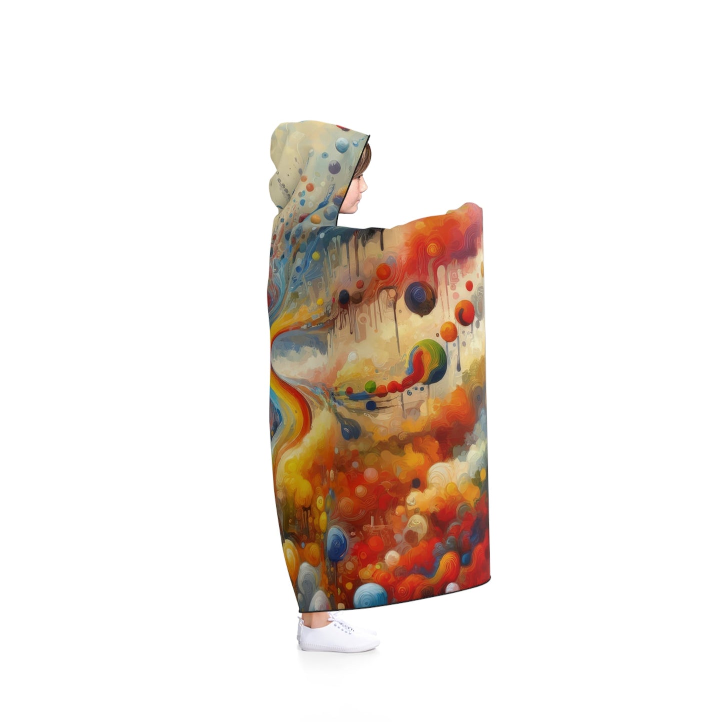 Choices Tachism Canvas Hooded Blanket - ATUH.ART