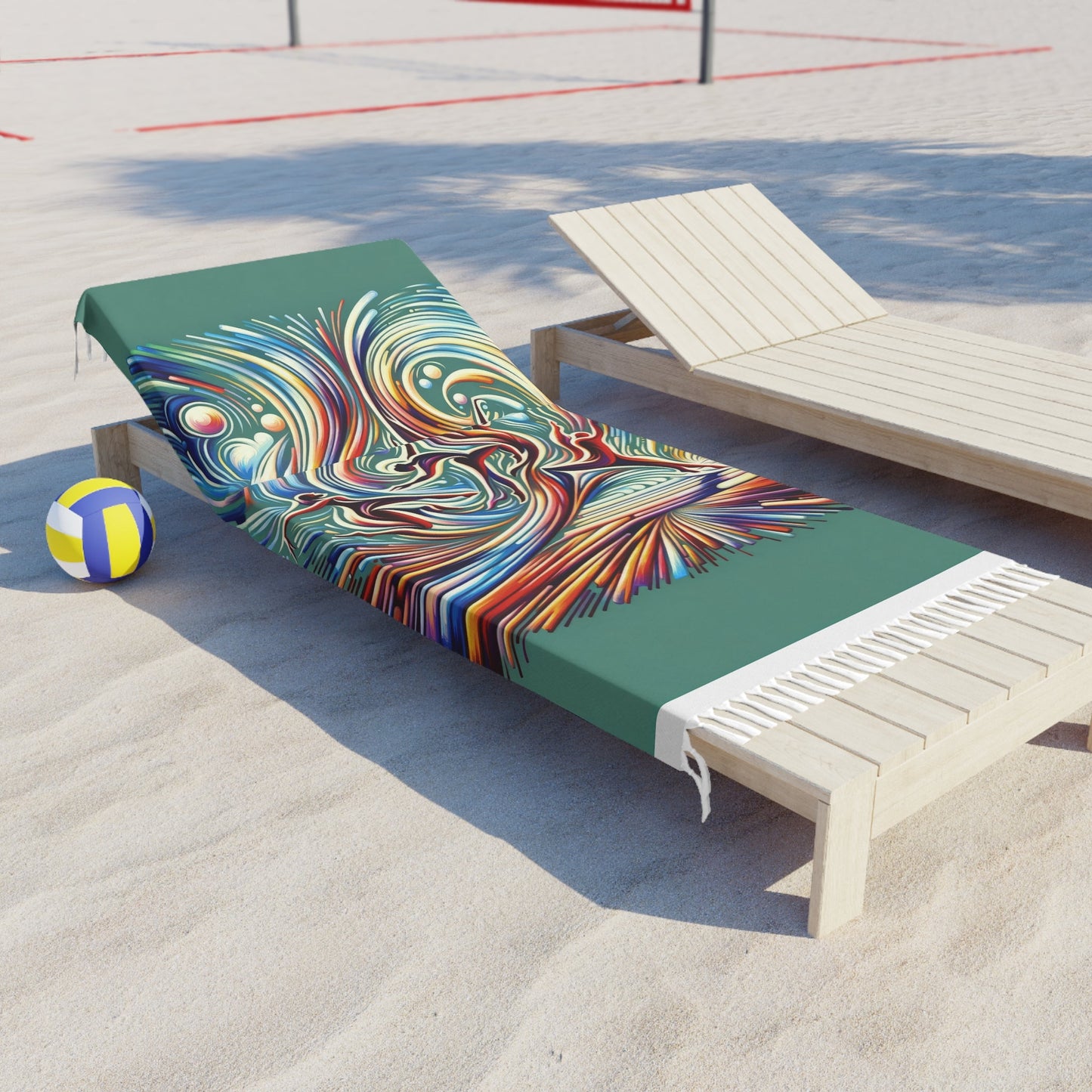 Choreographic Mindful Tachism Boho Beach Cloth - ATUH.ART