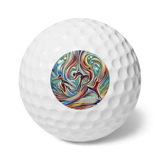 Choreographic Mindful Tachism Golf Balls, 6pcs - ATUH.ART
