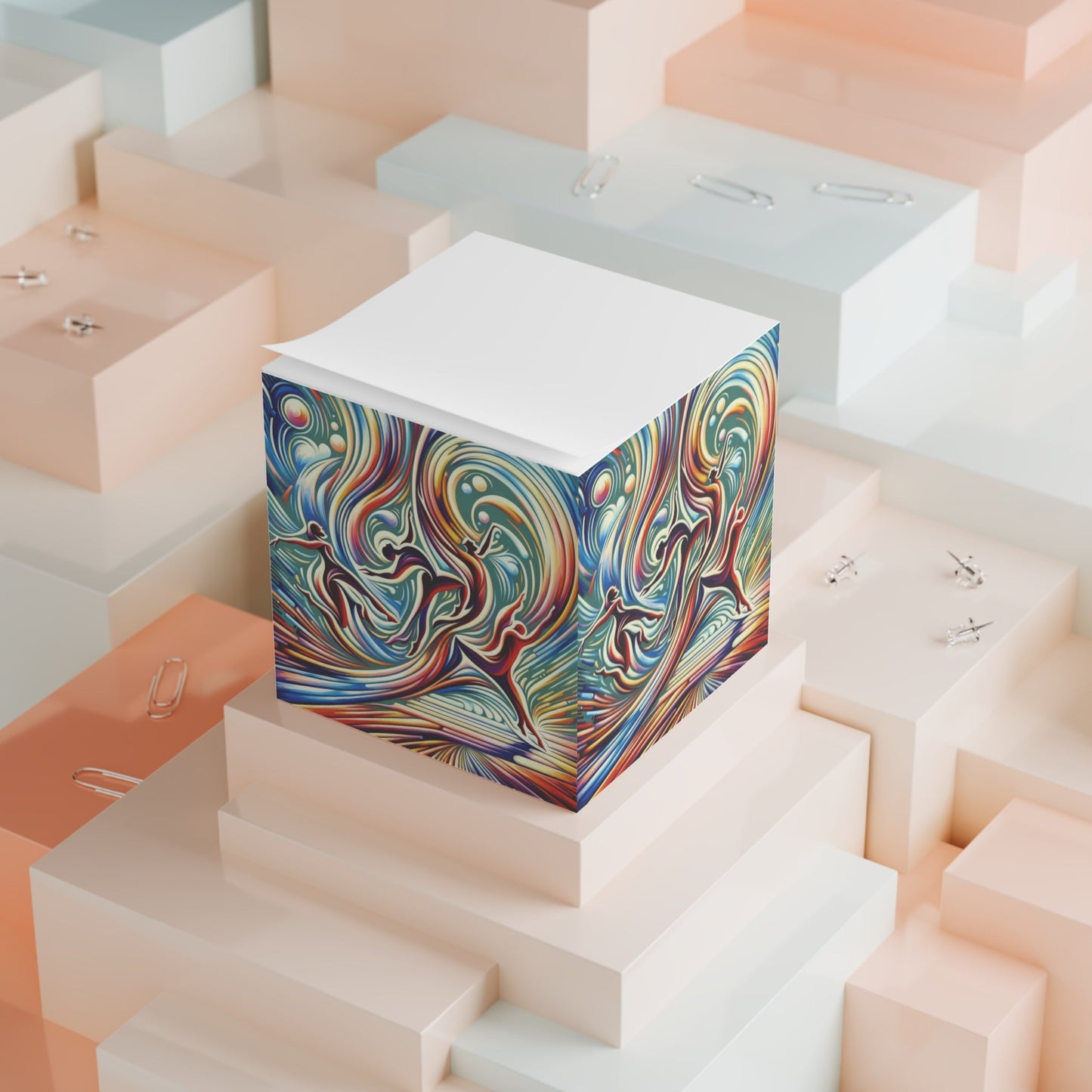 Choreographic Mindful Tachism Note Cube - ATUH.ART