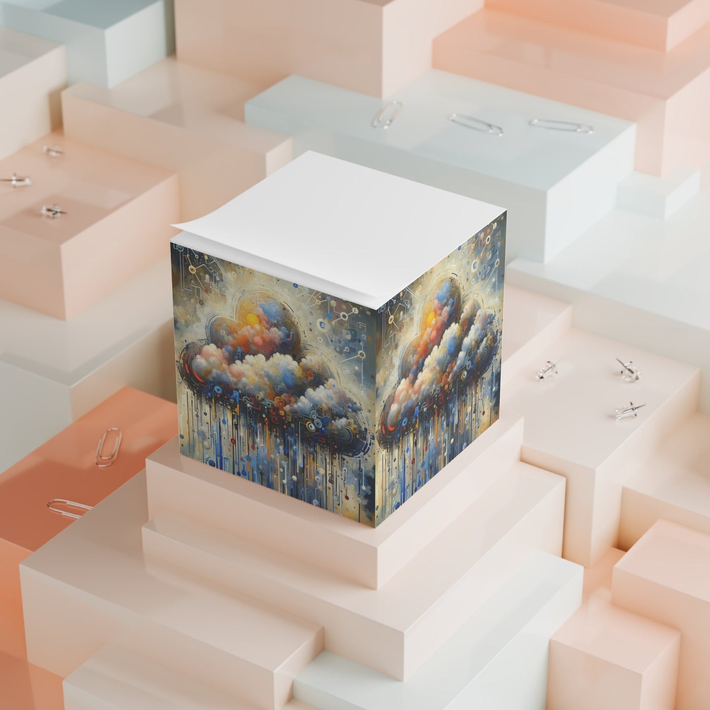 Cloud Community Crafting Note Cube - ATUH.ART